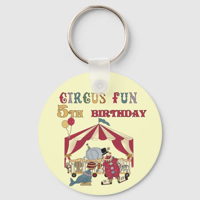 Porte-clés Chemises et cadeaux Circus 5th Birthday (Recto)