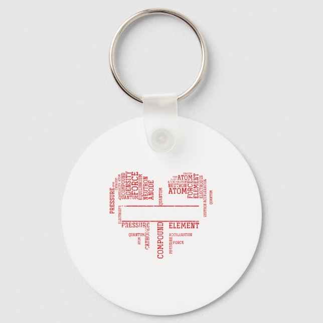 Porte-clés Chemist Valentines Day Gift Science Chemistry  (Recto)