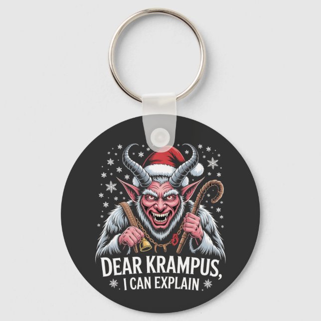 Porte-clés Cher Krampus, je peux expliquer Noël Santa (Recto)