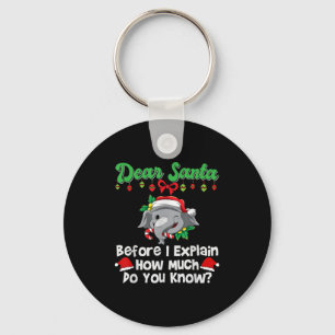 Porte-clés Cher Père Noël avant que j'explique combien en sav