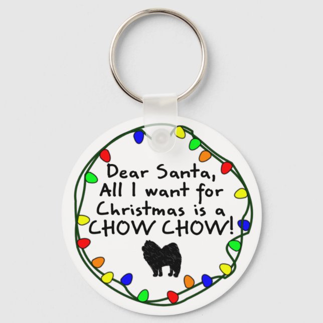 Porte-clés Cher Père Noël Chow Chow (Recto)