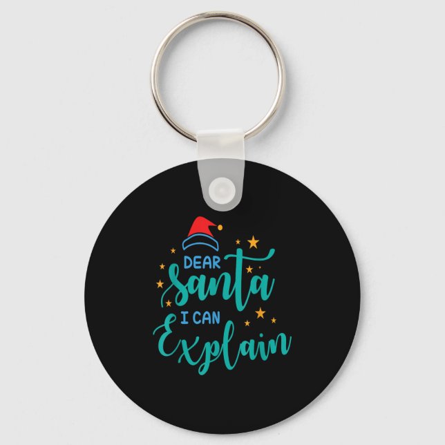 Porte-clés Cher Père Noël Je Peux Et Expliquer Citation (Recto)