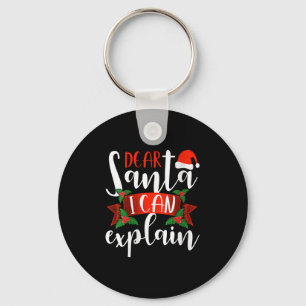 Porte-clés Cher Père Noël je peux expliquer drôle de décorati
