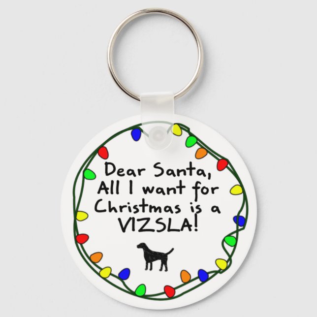 Porte-clés Cher Père Noël Vizsla (Recto)