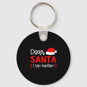 Porte-clés Cher T-shirt de Père Noël Drôle de Noël en famille