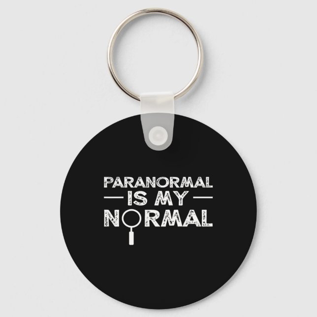 Porte-clés Chercheur Paranormal Chasse Fantôme Drôle Cadeau (Recto)