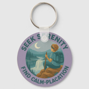 Porte-clés Cherchez la sérénité – Trouvez le Calm-Placation P