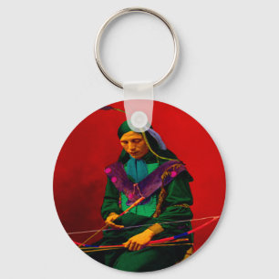 Porte-clés Cherokee Native American Pop Art