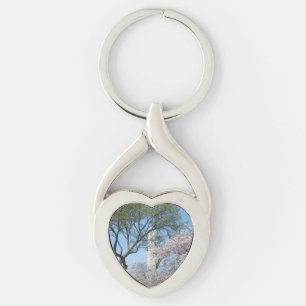 Porte-clés Cherry Blossoms et le monument de Washington à DC