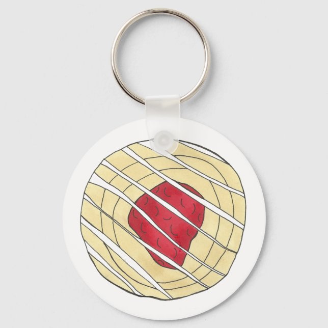 Porte-clés Cherry Danish Viennoiserie Pastry Chef Bakery (Recto)