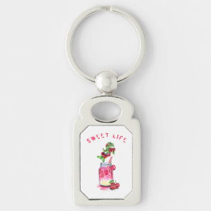 Porte-clés Cherry Juice Cool Drink Fruits Keychain