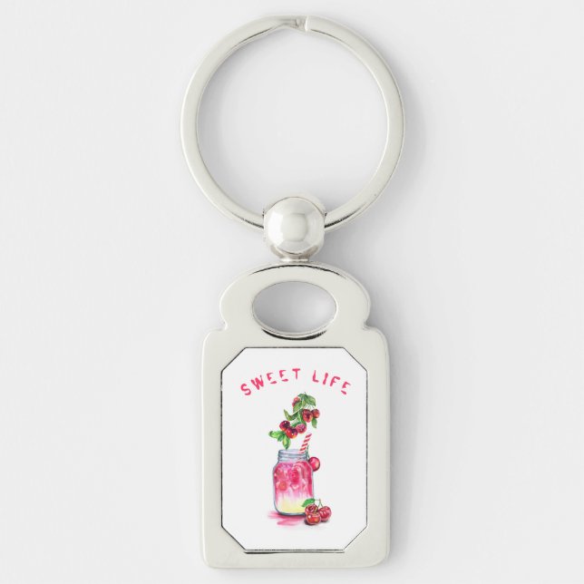 Porte-clés Cherry Juice Cool Drink Fruits Keychain (Devant)