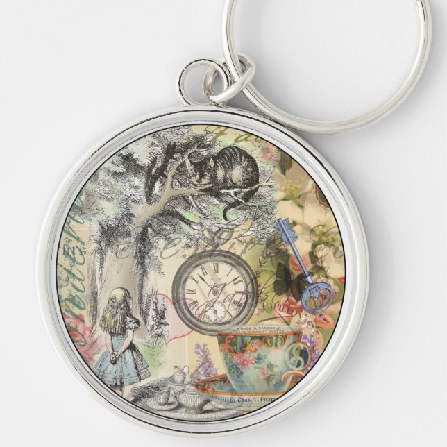 Porte-clés Cheshire Cat Alice Wonderland Classic (Devant)