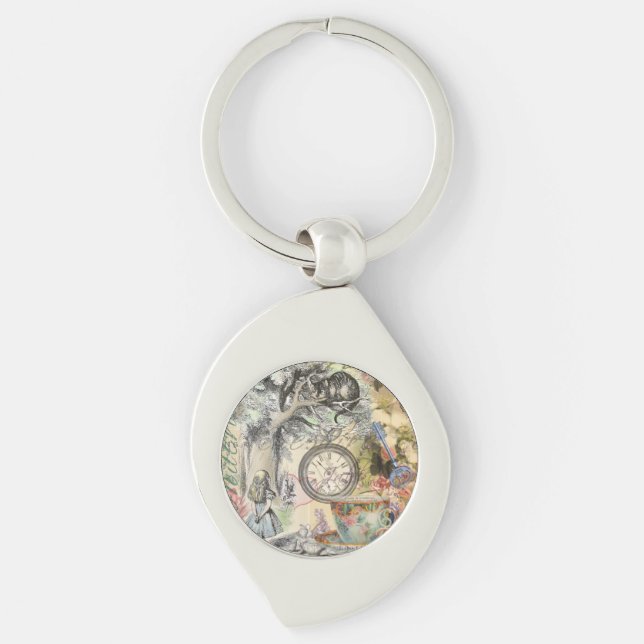Porte-clés Cheshire Chat Alice Wonderland Classic (Devant)