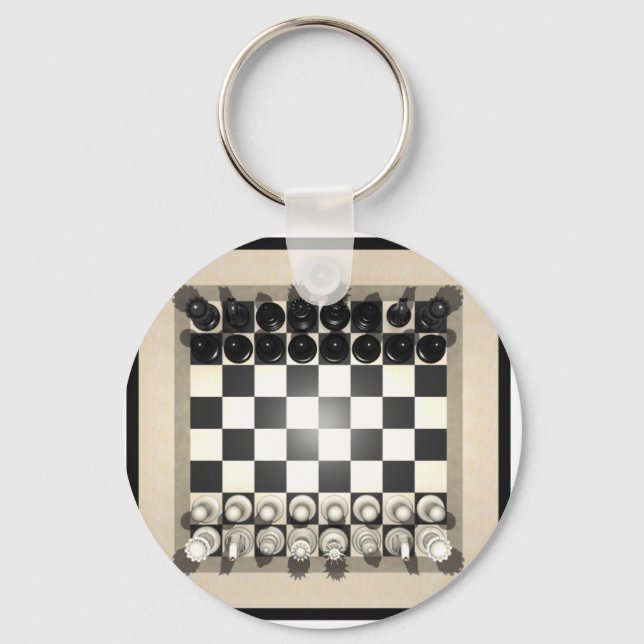 Porte-clés Chessboard and Chess Pieces: (Recto)