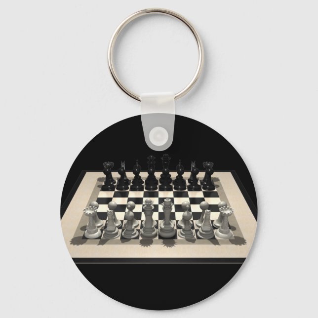 Porte-clés Chessboard and Chess Pieces: Keychain (Recto)