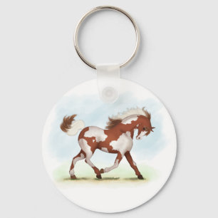 Porte-clés Chestnut Overo Skewbald Horse