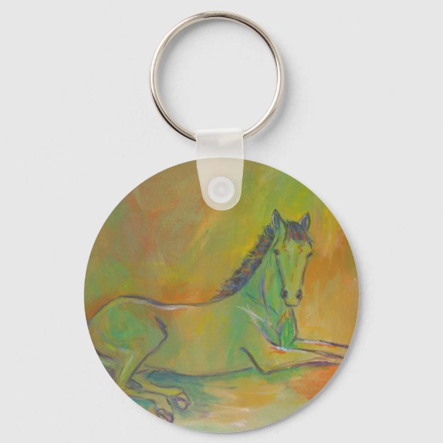 Porte-clés Cheval Abstrait Pastel Pet Portrait Porte - clé (Recto)