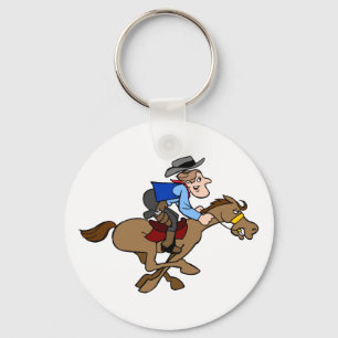 Porte-clés Cheval Animé Coule Cartoon Cowboy Tenant