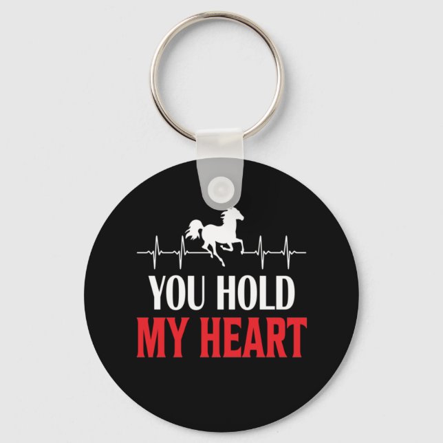 Porte-clés Cheval Art Vous Tenez Mon Coeur (Recto)