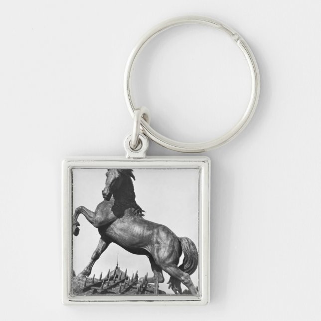 Porte-clés Cheval avec une herse (Devant)