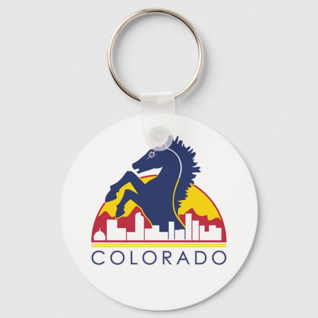 Porte-clés Cheval bleu du Colorado (Recto)