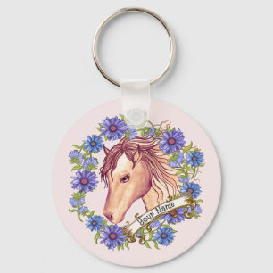 Porte-clés Cheval Blue Daisy
