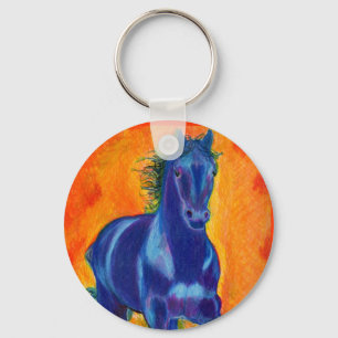Porte-clés Cheval de bleu de Brillian