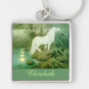 Porte-clés Cheval d'eau Kelpie Nom personnalisé