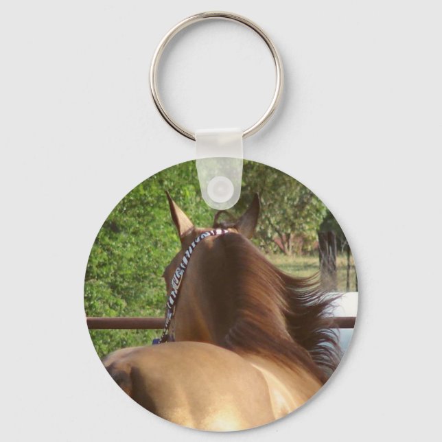 Porte-clés Cheval en peau de seau (Recto)