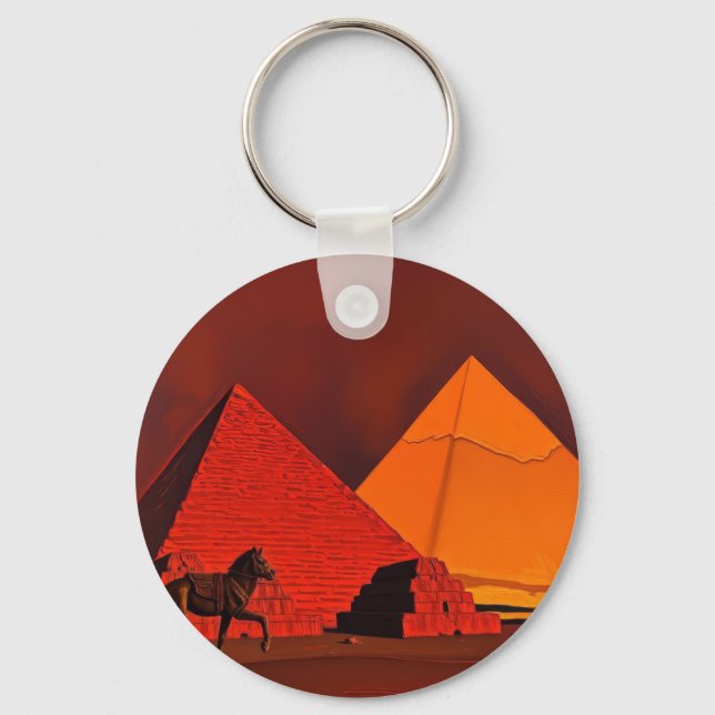 Porte-clés Cheval et Pyramide (Recto)
