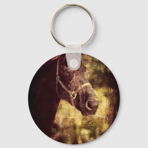 Porte-clés Cheval friésien