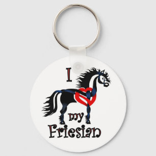 Porte-clés cheval frison, conception celtique