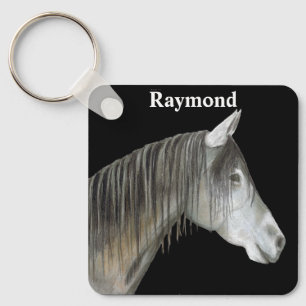 Porte-clés Cheval gris