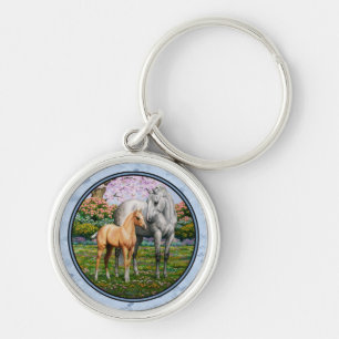 Porte-clés Cheval Gris Dappel Mare Palomino Foie