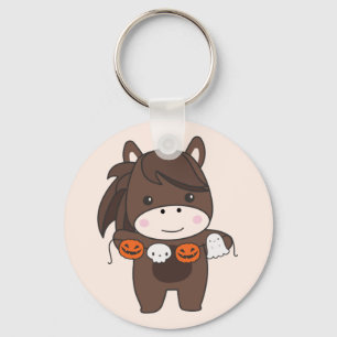 Porte-clés Cheval Happy Halloween Citrouille Chat Porte - clé