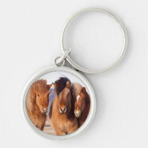 Porte-clés Cheval islandais en hiver