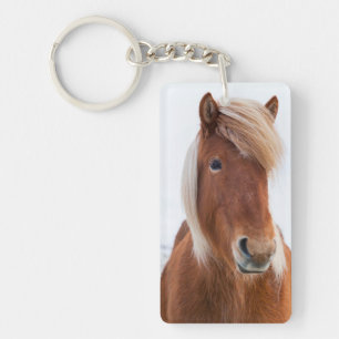 Porte-clés Cheval islandais en hiver