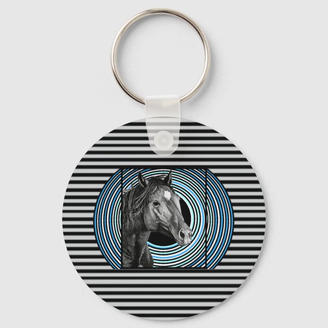 Porte-clés Cheval Main Drake Art (Recto)