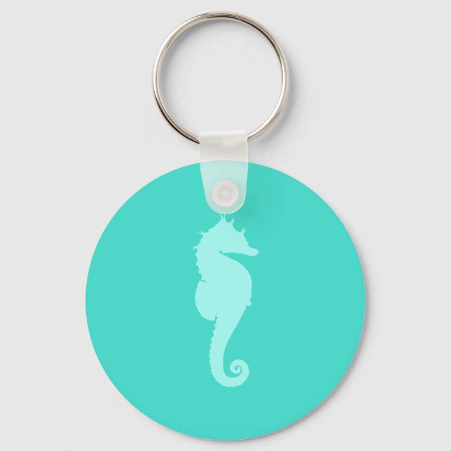 Porte-clés Cheval Marin Turquoise 2 (Recto)