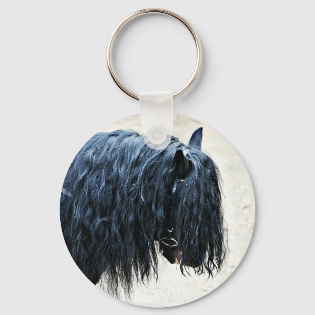 Porte-clés Cheval noir (Recto)