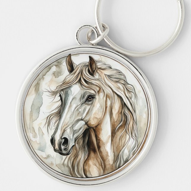 Porte-clés Cheval Wild Tame et collection intemporelle (Devant)