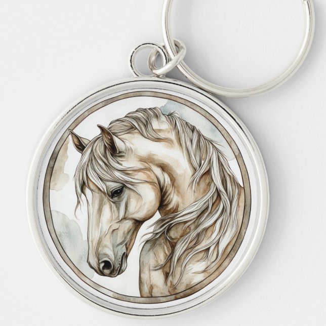 Porte-clés Cheval Wild Tame et collection intemporelle (Devant)