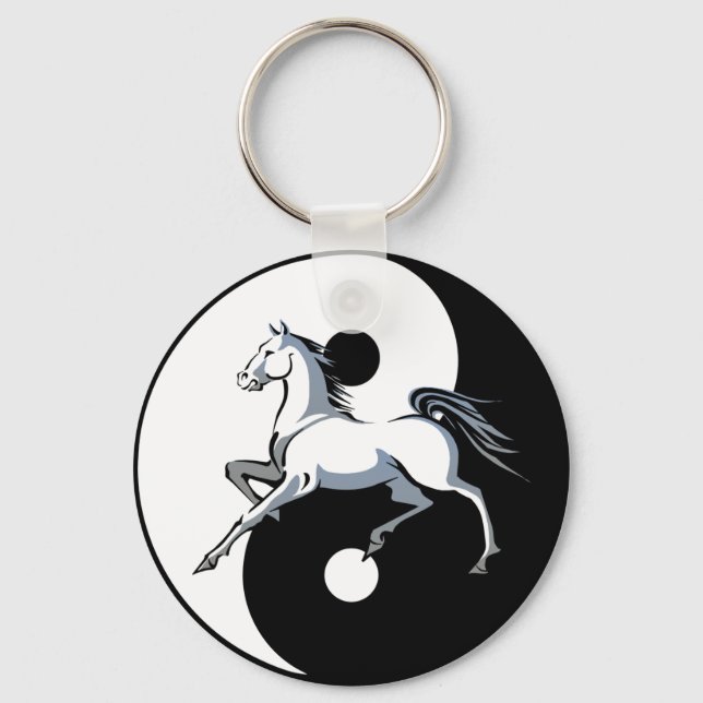 Porte-clés Cheval Yin Yang (Recto)