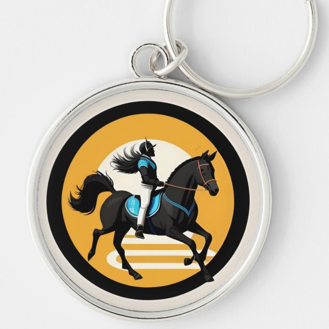 Porte-clés Chevalier chevauchant un cheval (Devant)