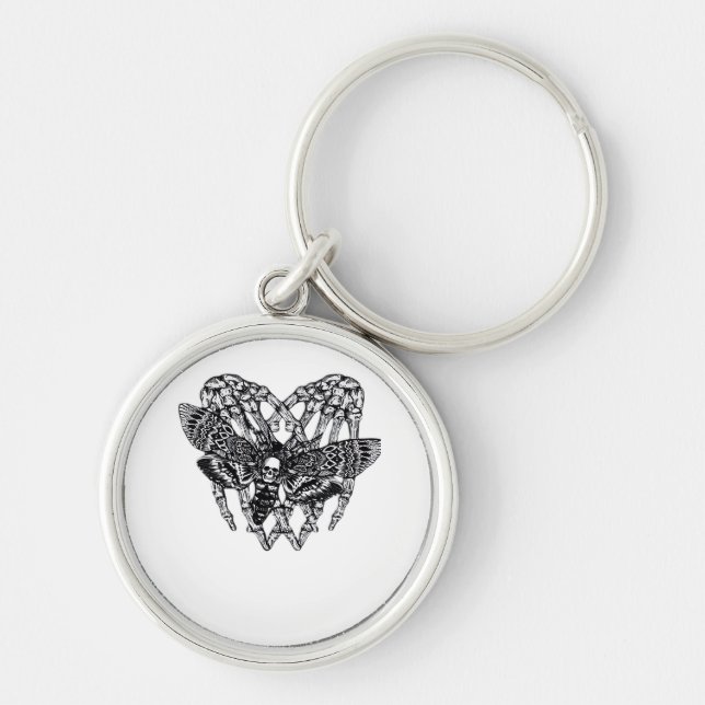 Porte-clés Chevalier de mort Moth Classic - Squelette Coeur m (Devant)