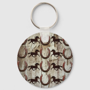 Porte-clés Chevaliers en fer à cheval sur la grange Bois Cowb