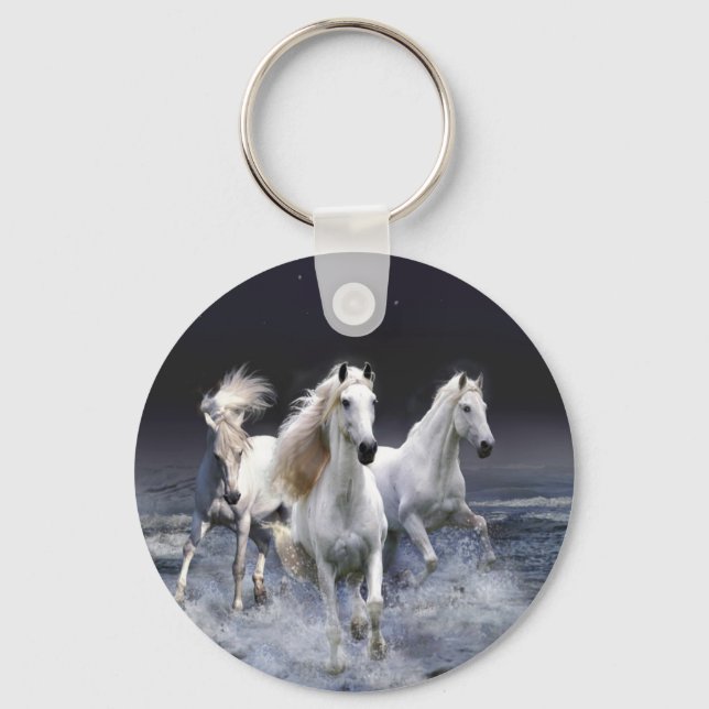 Porte-clés Chevaux à lancer l'oreiller (Recto)