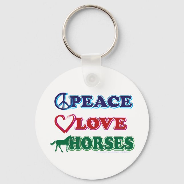Porte-clés Chevaux d'amour pour la paix (Recto)