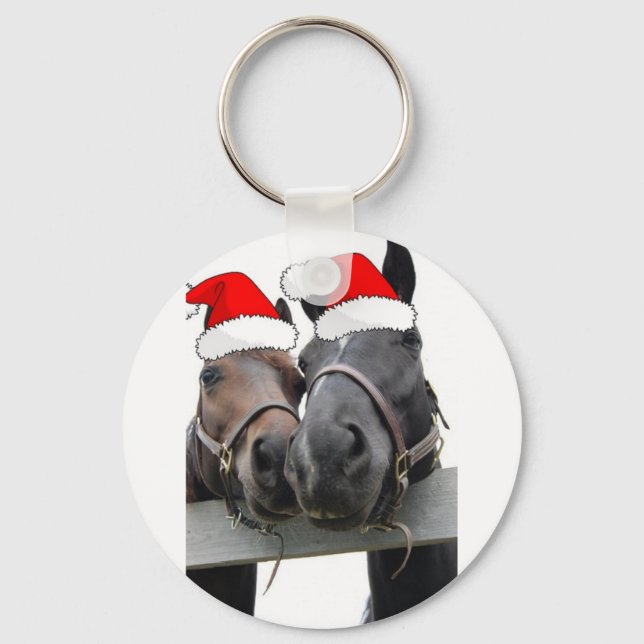 Porte-clés Chevaux de Noël (Recto)